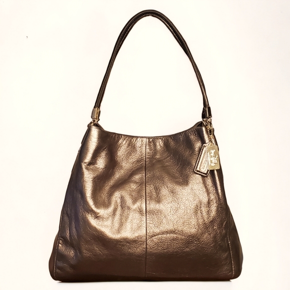 Madison Metallic Leather Small Phoebe Shoulder Bag - Picture 1 of 14